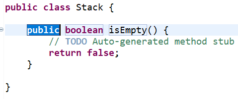 Stack-isEmpty Method